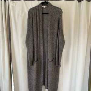 Elizabeth & James long grey loose cardigan trench